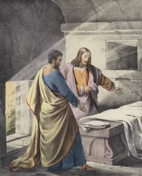 Pierre et Jean au sépulcre, "Il est ressuscité"