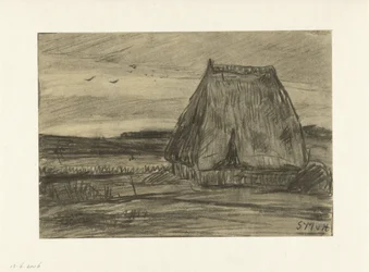 Paysage avec cabane