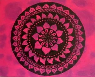 Mandala en rose et violet