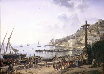 La baie de Mergellina, Naples