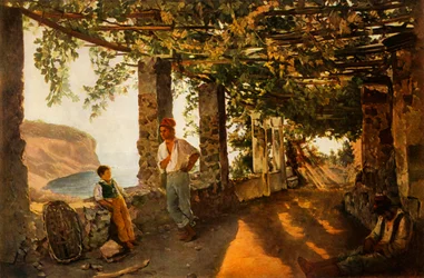 Une terrasse au bord de la mer