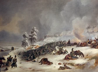 Retraite de Russie en 1812 : Division Ricard à la bataille de Krasnoe le 18/11/1812, 9h