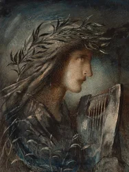 Orphée et les Enfers (aquarelle et aquarelle corporelle, avec réserve de cire)