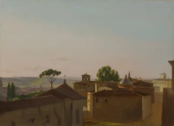 Vue sur la colline du Quirinal, Rome, 1800
