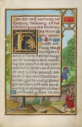 Bordure avec Shimei jetant des pierres à David