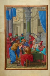 Judas recevant les trente pièces d