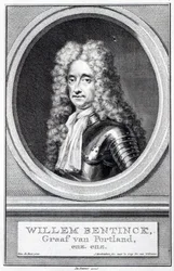 William Bentinck, 1er comte de Portland, gravé par Jacobus Houbraken d