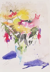 Fleurs de novembre II, 2002 (aquarelle)