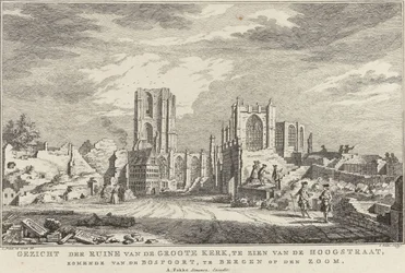 Ruine de la Grande Église de Bergen op Zoom, 1748 (Dix vues des ruines après le siège et la destruction de Bergen op Zoom)