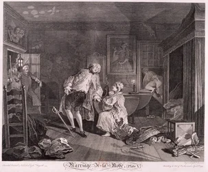 Mariage à la mode, Planche V, 1745