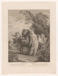 Défilé de personnages de théâtre
