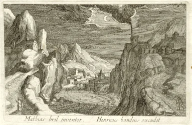 Paysage fluvial au clair de lune