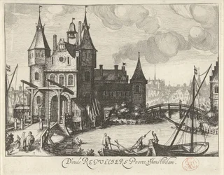 Vue sur la Première porte des Réguliers à Amsterdam