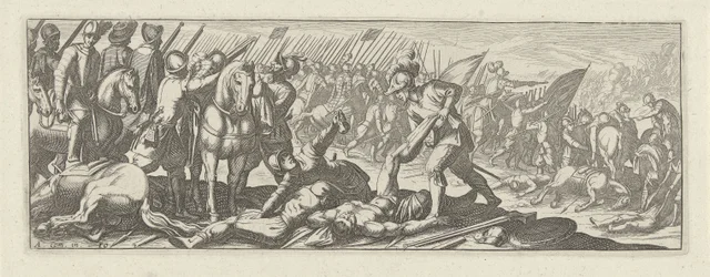Soldats pillant des cadavres sur le champ de bataille (Cavalerie)