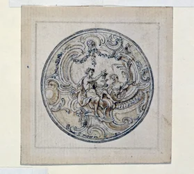 Conception pour un boîtier de montre, par Simon Gribelin (1661-1833)