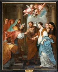 Église paroissiale (Parochiekerk Sint-Eligius). Simon De Pape. Engagement de la Vierge. XVIIe siècle.
