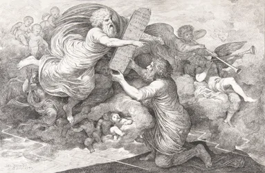Moïse sur le Sinaï Les tables de la Loi judaïque, 1773