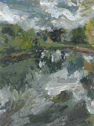 Étang n° 2 , 2023 (acrylique sur papier)
