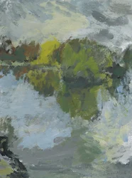 Étang no. 4, 2023 (acrylique sur papier)