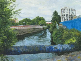 River Wandle, 2024 (acrylique sur toile)