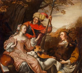Portrait de groupe (huile sur toile)