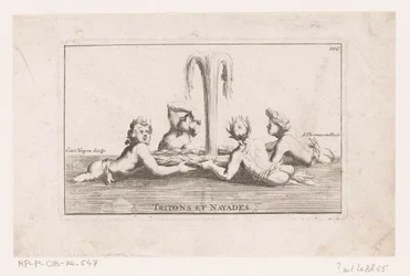 Sculpture de fontaine de tritons et naïades