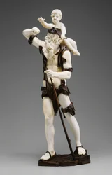 Vieux mendiant portant un enfant, 1735-50