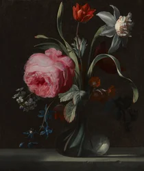 Fleurs dans un vase, vers 1669