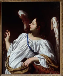 Ange avec la corde et la bourse, instruments de la Passion du Christ (détail)