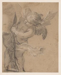 Ange près de la jambe de Saint Roch