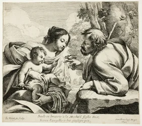 La Sainte Famille avec un oiseau