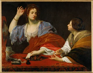 Martha réprimande sa sœur vaniteuse Magdalen, vers 1621 (peinture sur toile)