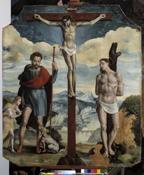 Crucifixion avec Saint Roch et Saint Sébastien