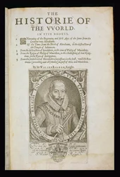 Portrait de Sir Walter Raleigh (1554-1618) page de titre de 