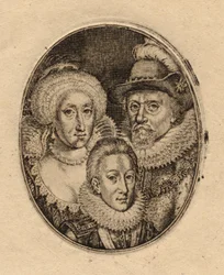 Anne de Danemark ; le roi Charles Ier, prince de Galles ; le roi Jacques Ier d