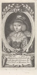 Princesse Madeleine Sibylle de Saxe 1617-1668, duchesse de Saxe-Altenbourg, vers 1647-1648