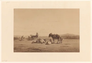 Berger au repos avec un âne