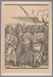 Reproduction de la troisième partie de la série de gravures Le Triomphe du Christ d