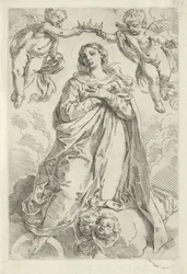 Couronnement de Marie sur le croissant de lune