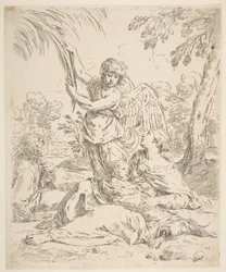 Repos en Égypte, Marie nourrissant l