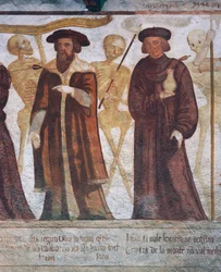 La Mort avec le Duc et le Docteur, détail de La Danse Macabre