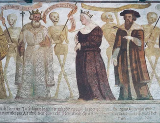 La mort avec le roi, la reine et le docteur (détail)