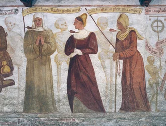 La Mort avec la nonne, la jeune femme et la vieille femme (détail)