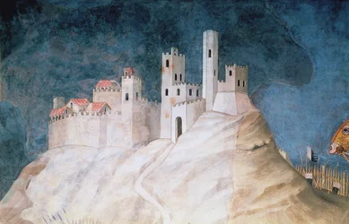 Commémoration de Guidoriccio da Fogliano au siège de Montemassi (détail)