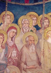 Maestà, détail des saints (détail)