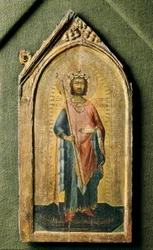 Portrait de Saint Ladislas, par Simone Martini, tempera sur bois, c.1326