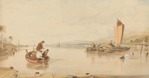Calme Plat : Bateaux au Large du Château de Cowes