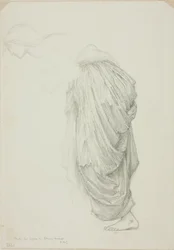 Figure féminine courbée, étude pour Miroir de Vénus