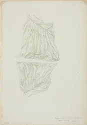 Figure drapée et réflexion, étude pour Miroir de Vénus