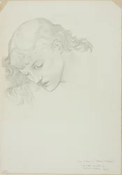 Tête, étude pour Miroir de Vénus